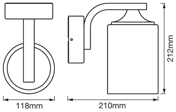 Ledvance - Vonkajšie nástenné svietidlo CYLINDER 1xE27/60W/230V IP43 biela