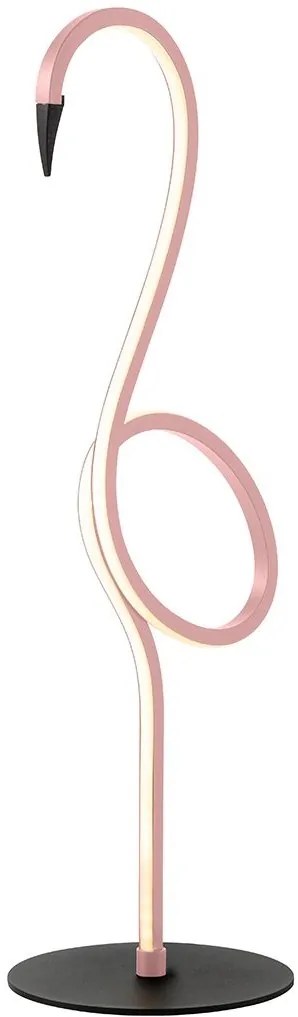 Stolná LED lampa Flamingo ružová – dizajnové osvetlenie