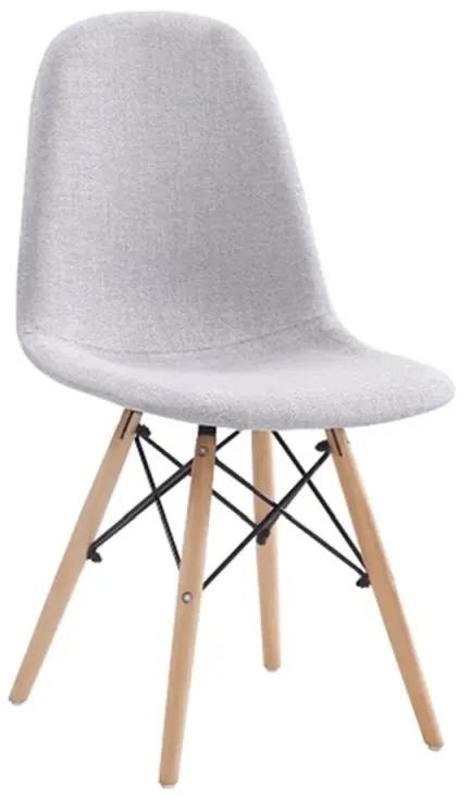 Moderná štýlová jedálenská stolička svetlosivá