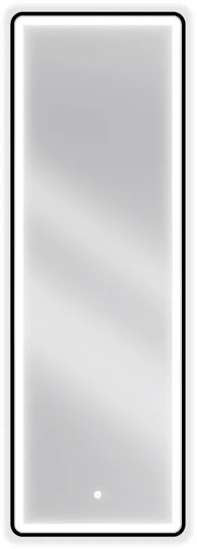 Mexen Coro, LED kúpeľňové zrkadlo s podsvietením a čiernym rámom 50x150 cm, 6000K, ochrana proti zahmlievaniu, 9817-050-150-611-70