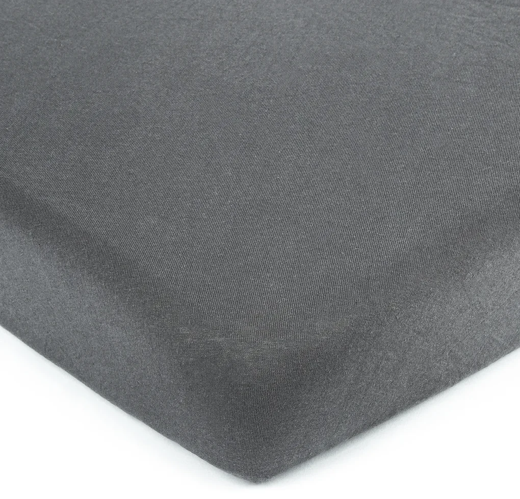 4Home jersey prestieradlo tmavosivá, 90 x 200 cm