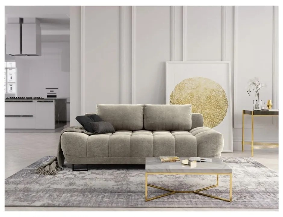 Béžová trojmiestna rozkladacia pohovka Windsor & Co Sofas Cumulus