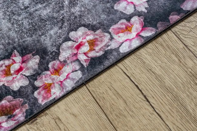 Protišmykový koberec / behúň ANDRE 28170 sivý / ružový