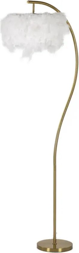 Stojacia lampa Semi Arc 170 cm biela/zlatá