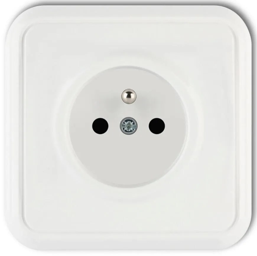 L 1GPT-1Z Liza Jednoduchá zásuvka z/u biela