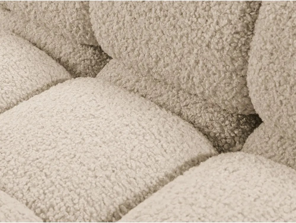 Béžový modul pohovky z textílie bouclé (pravý roh) Bellis – Micadoni Home