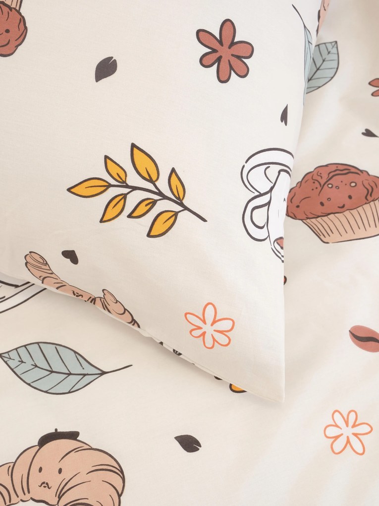 II. akosť Predĺžené bavlnené obliečky Renforcé – Jesenná káva