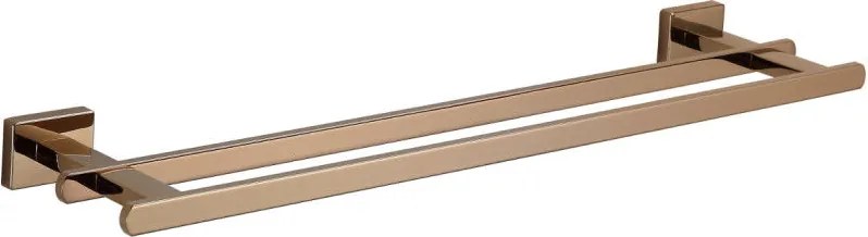 Mexen Arno dvojitý vešiak na uteráky, zlatoružová - 7020725-60