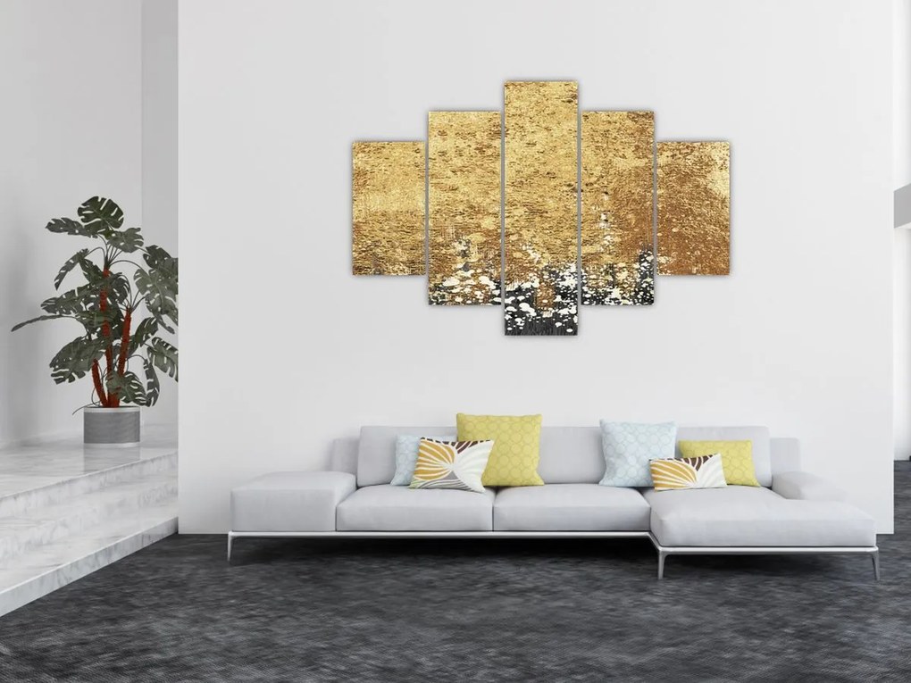Obraz - Zlatá štruktúra N⁰3 (150x105 cm)