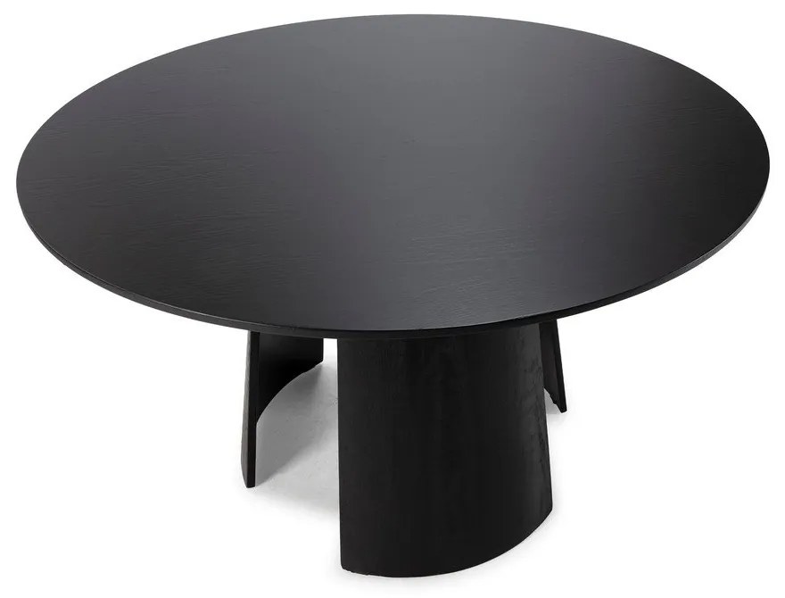 Okrúhly jedálenský stôl s čiernou doskou ø 120 cm Zuri – MOME