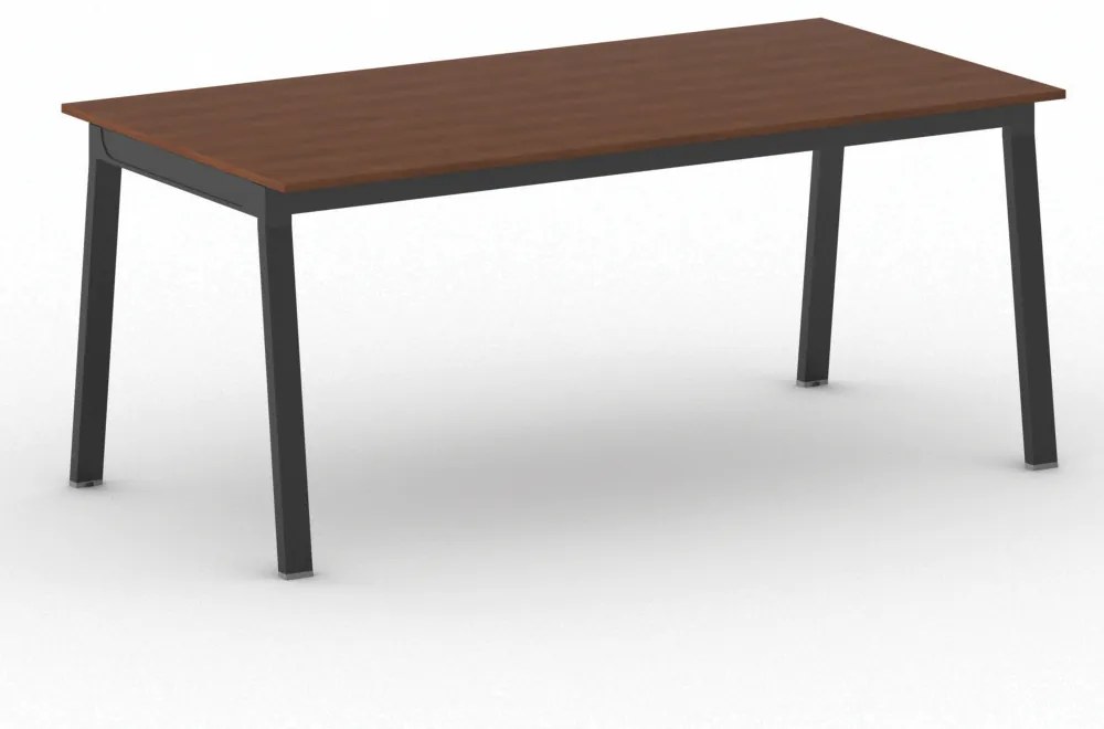 Kancelársky pracovný stôl PRIMO BASIC, čierna podnož, 1800 x 900 mm, čerešňa
