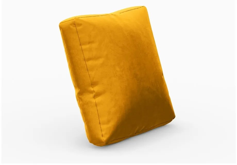Žltý zamatový vankúš k modulárnej pohovke Rome Velvet - Cosmopolitan Design