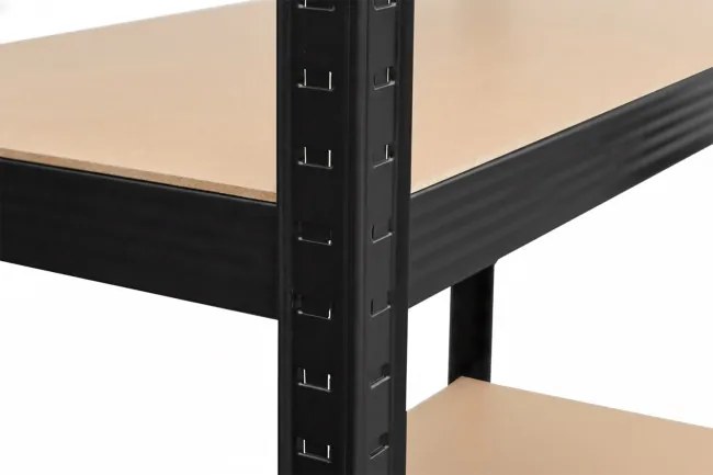 Regál 205x120x45 cm čierny