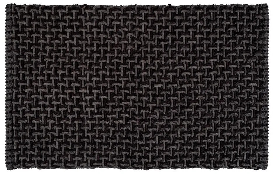 Antracitová textilná kúpeľňová predložka 50x80 cm Ecoli – Wenko