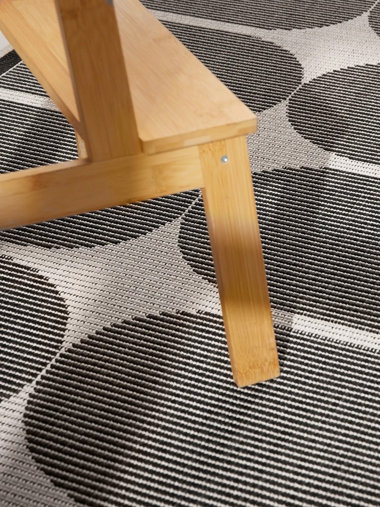 NORTHRUGS, Koberec behúň Duet Bowen 106244 Black/White - na von aj na doma, 80x250, čiernobiela, chodba / predsieň