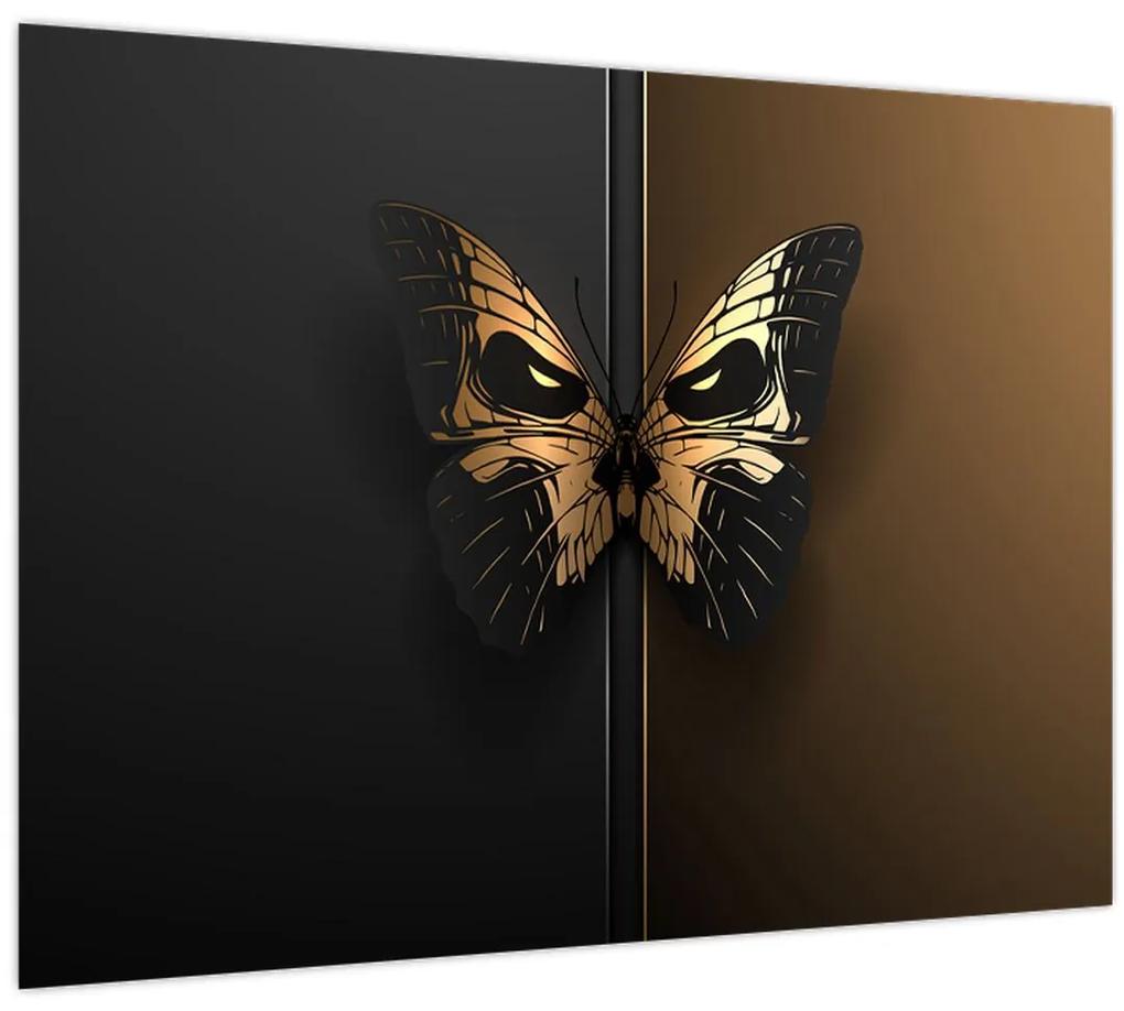 Sklenený obraz - Motýľ smrti (70x50 cm)