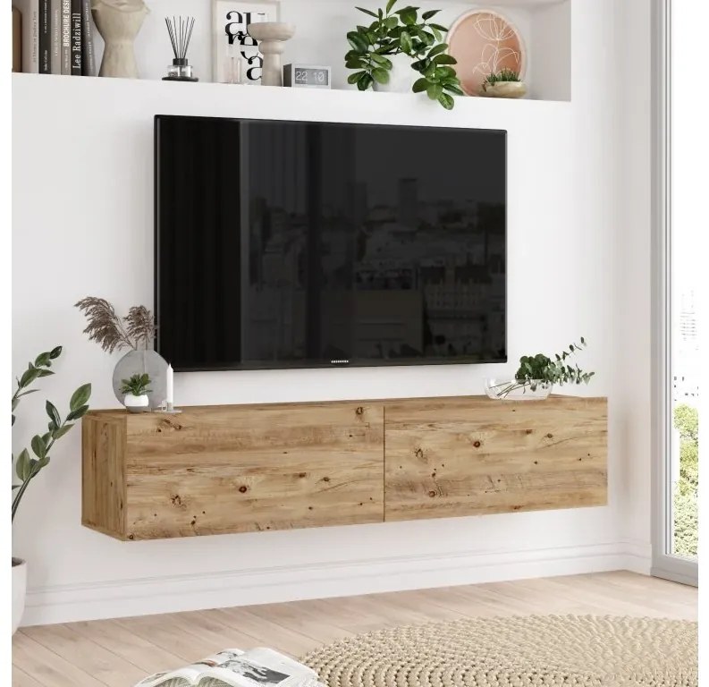 Závesný TV stolík Houseland Farfallo borovica Atlantic