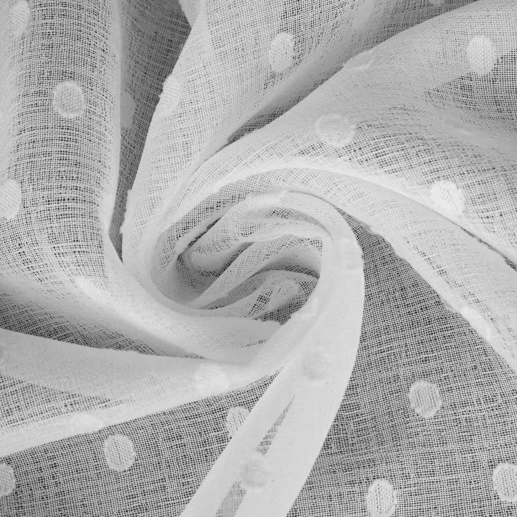 ZÁVES NA KRÚŽKOCH HANIA 140X250 CM BIELA