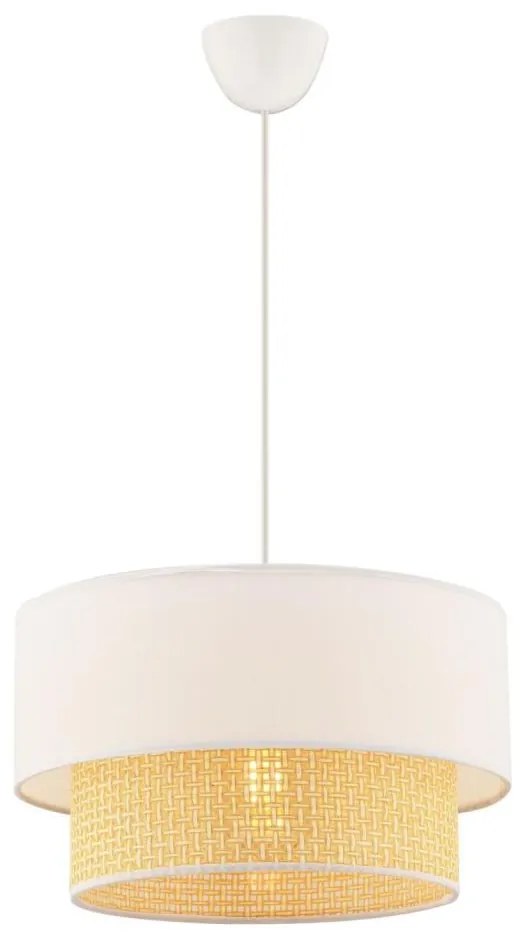 Závesné svietidlo na lanku ECHO 1xE27/60W/230V krémové/béžové