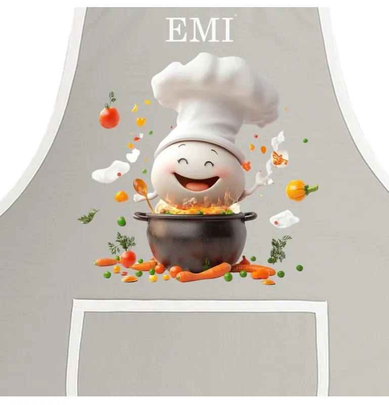 Kuchynská zástera Gusto EMI, biela