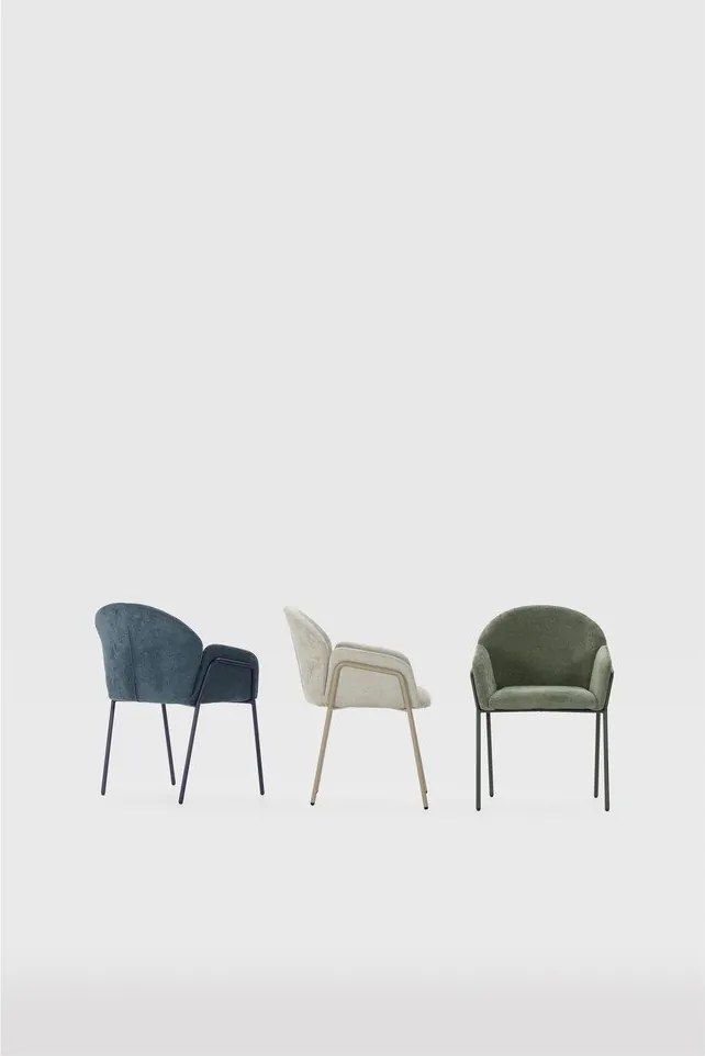 Zelené čalúnené jedálenské kreslá v súprave 2 ks Aslin – MOME