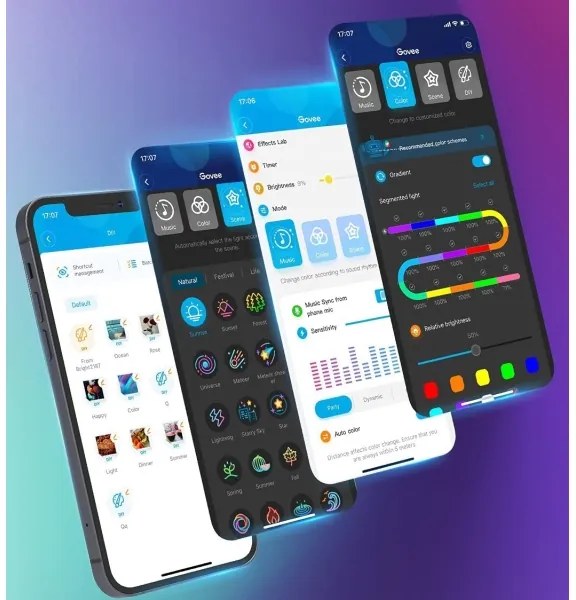 Govee - Neon SMART ohybný LED pásik RGBIC 2m Wi-Fi IP67