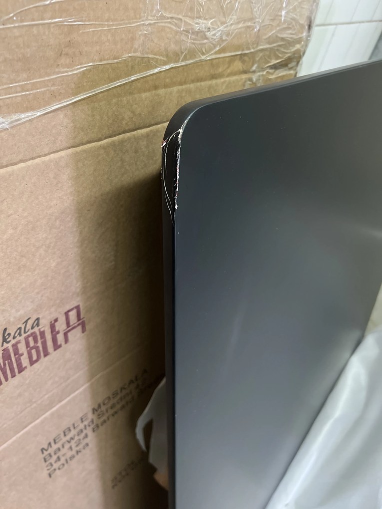 AKCIA Čierny jedálenský stôl BERGEN 120x80 cm II. akosť