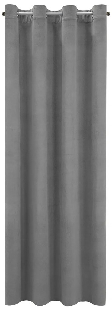ZATEMŇOVACÍ ZÁVES NA KRÚŽKOCH MILO 140X250 CM SIVÁ