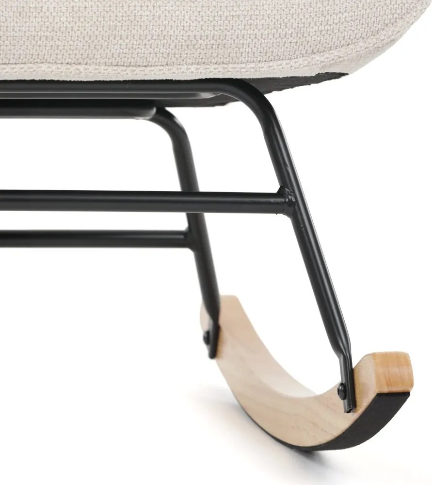 Hojdacie kreslo FABIAN — látka, krémová