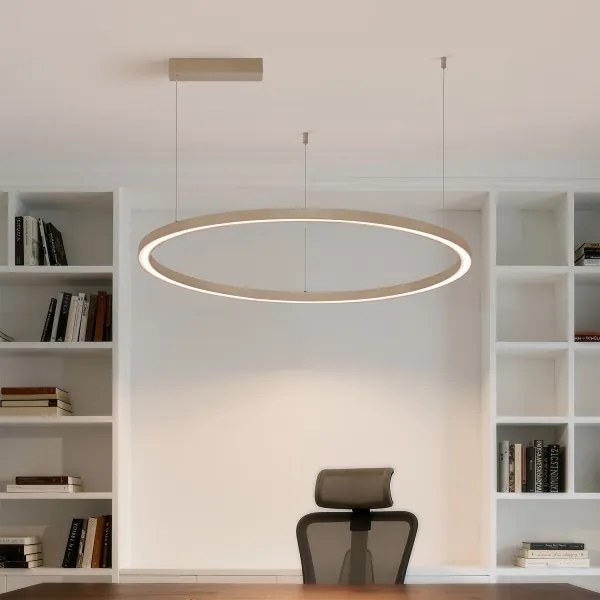 Brilagi - LED stmievateľný luster na lanku PORTOFINO LED/60W/230V priemer 80 cm béžový + diaľkové ovládanie