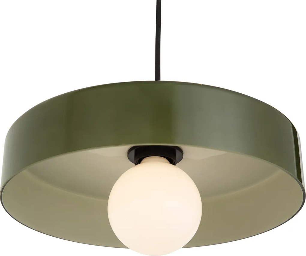 Retro závesná lampa mosadzná so zelenou pre 1-fázový koľajnicový systém - Iconic Jina