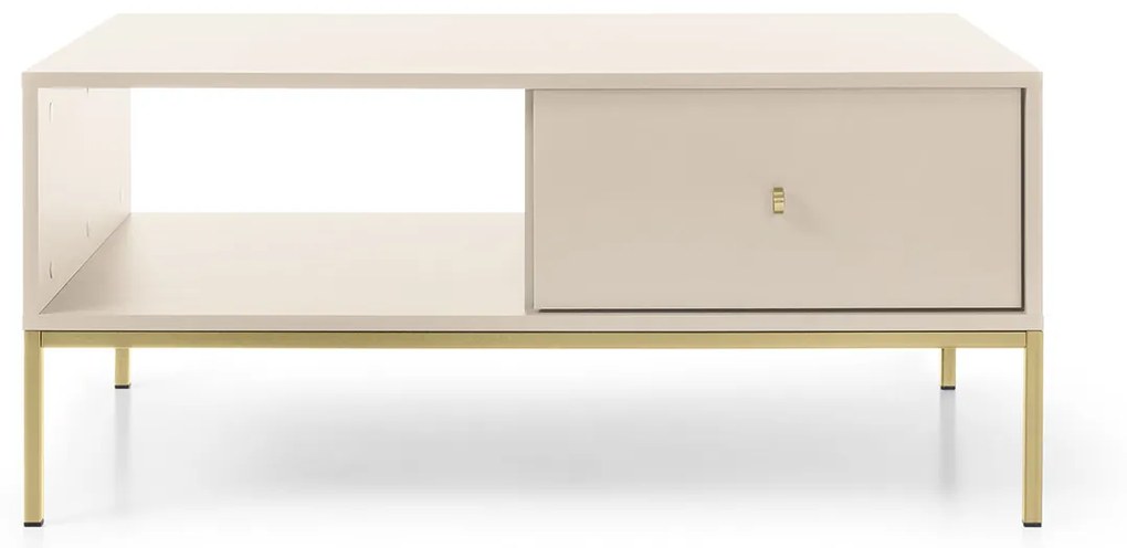 Konferenční stolek Mono II 104 cm béžový/zlatý