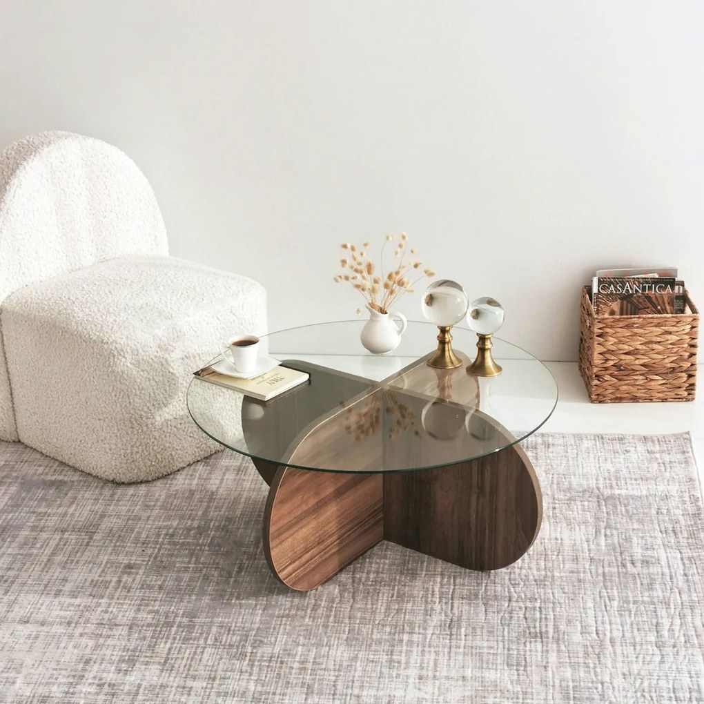 Konferenčný stolík Bubble Walnut, orech
