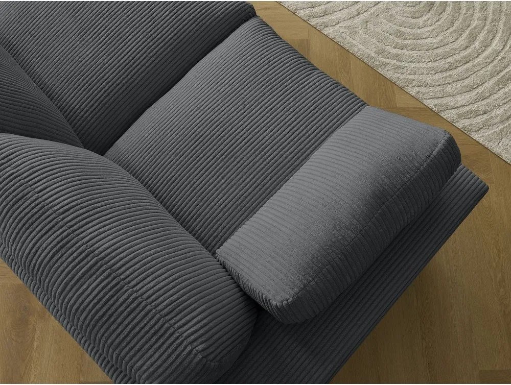 Tmavosivá menčestrová rohová pohovka Belair – Bobochic Paris