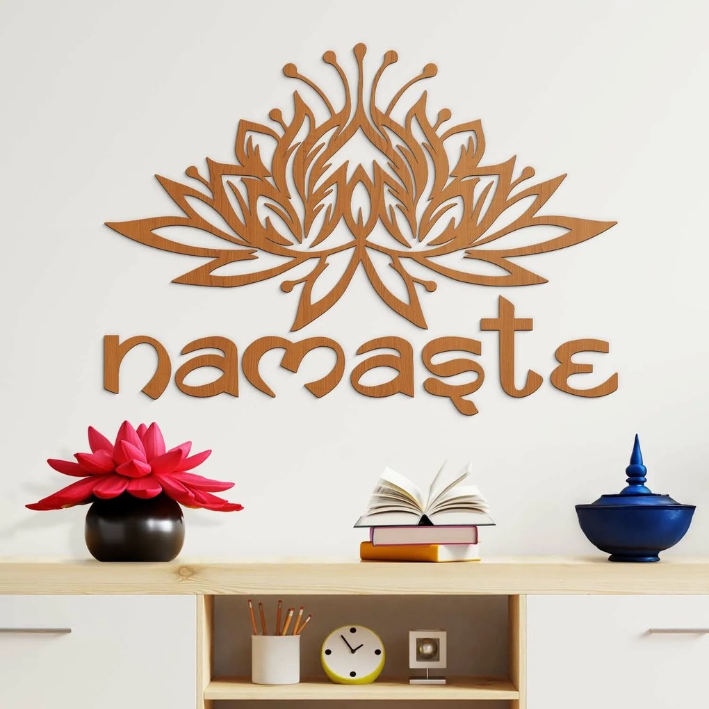 DUBLEZ | Drevená nálepka - Symbol Namaste