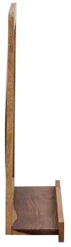 furniture-nabytek.cz - Masívne kúpeľňové zrkadlo Lagos z palisandrového dreva, lakované, hnedé – 70×66 cm
