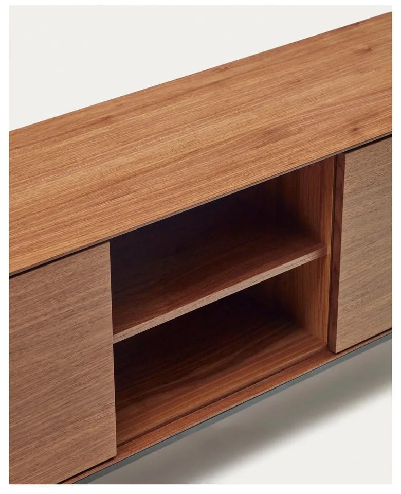 TV stolík v dekore orecha v prírodnej farbe 195x55 cm Vedrana – Kave Home