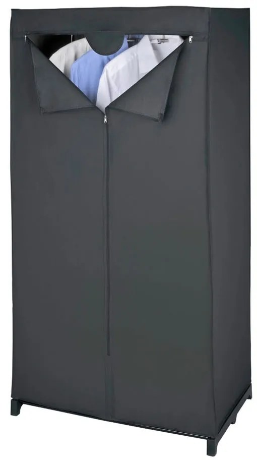 Čierna látková šatníková skriňa 75x150 cm Deep – Wenko