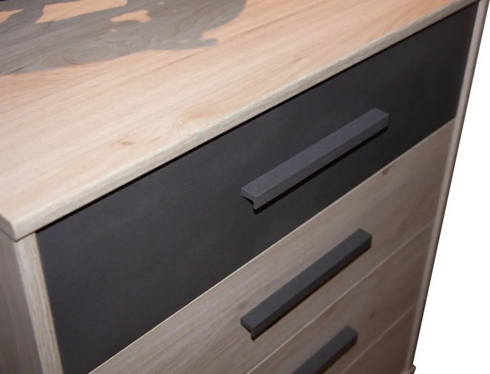 Zásuvková skrinka Brüssel, 60 cm, kamenný dub/sivá