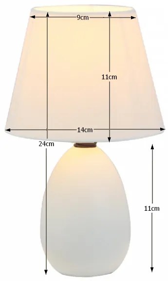 Stolná lampa Qenny Typ 12 - biela