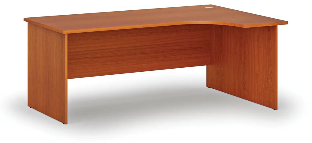 Kancelársky rohový pracovný stôl PRIMO WOOD, 1800 x 1200 mm, pravý, čerešňa