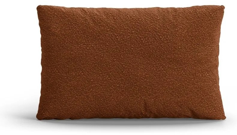 Vankúš na gauč z textílie buklé v terakotovej farbe Poppy – Micadoni