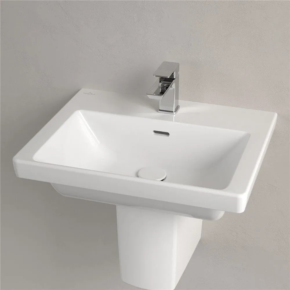 VILLEROY &amp; BOCH Subway 3.0 závesné umývadlo s otvorom, s prepadom, 550 x 440 mm, biela alpská, 4A705501