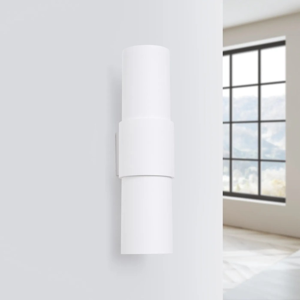 Nástenné svietidlo Flash2, 1x biele kovové tienidlo