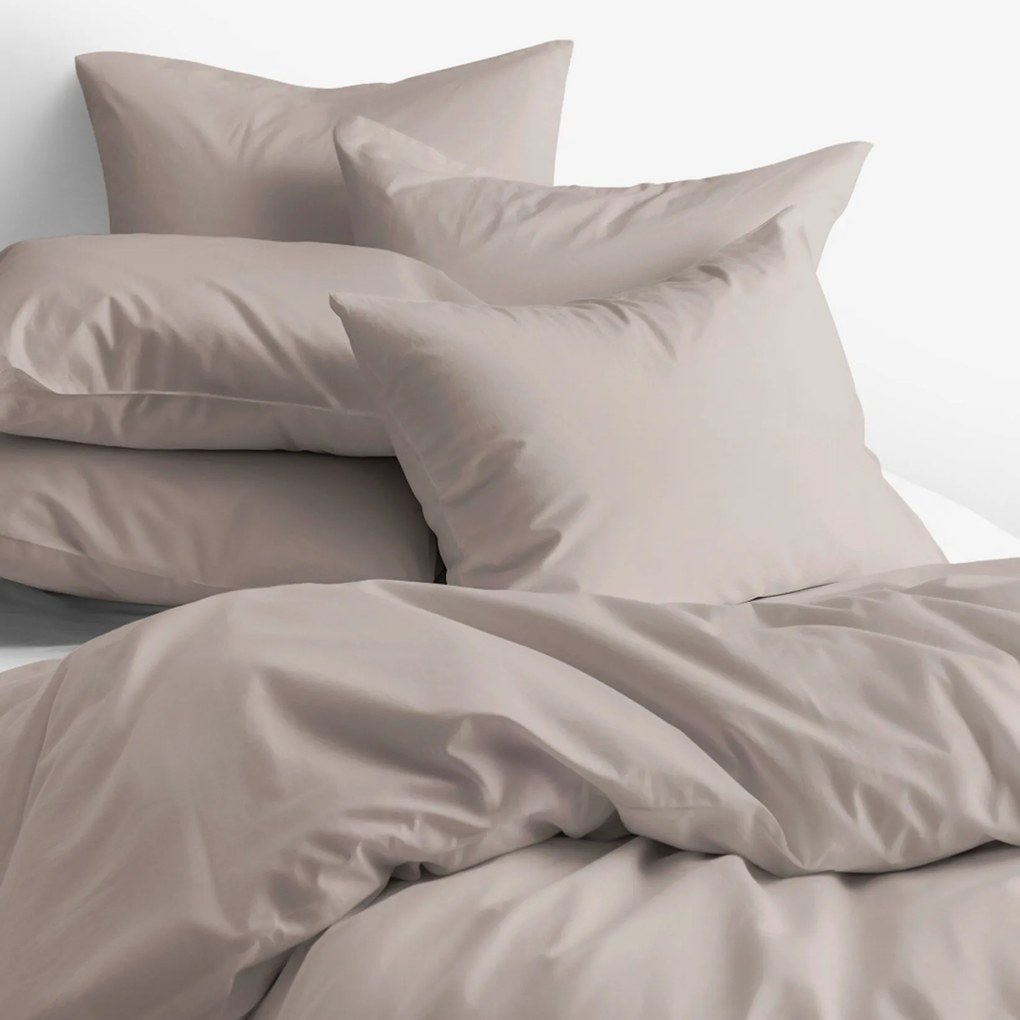 Goldea bavlnené posteľné obliečky - sivohnedé 140 x 220 a 70 x 90 cm