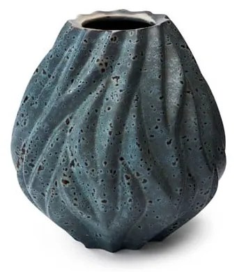 Sivá porcelánová váza Morsø Flame, výška 15 cm