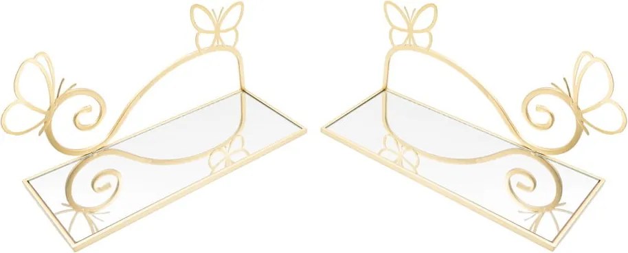 Nočný stolík v zlatej farbe Butterfly – Mauro Ferretti