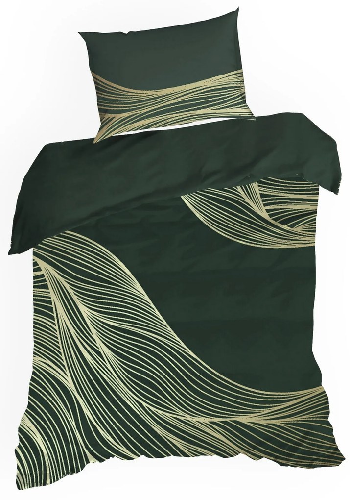 MAKOSATÉNOVÉ OBLIEČKY PREMIUM3 200X220 CM, 2KS 70X80 CM ZELENÉ
