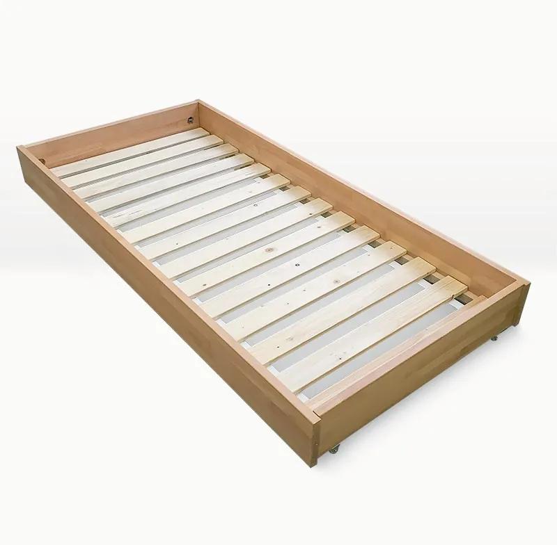 Rozkladacia drevená posteľ z buku  - Mirabel3, 90x200 cm, Olejový vosk