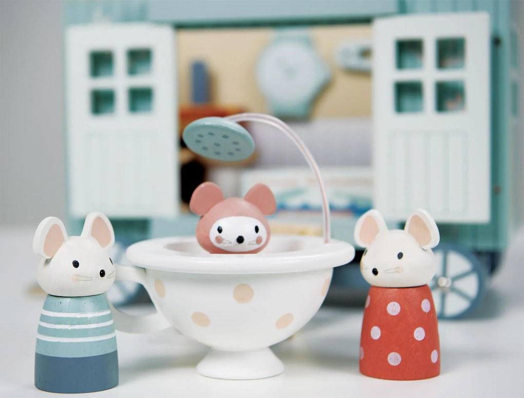 Tender Leaf - Drevená maringotka s myškami